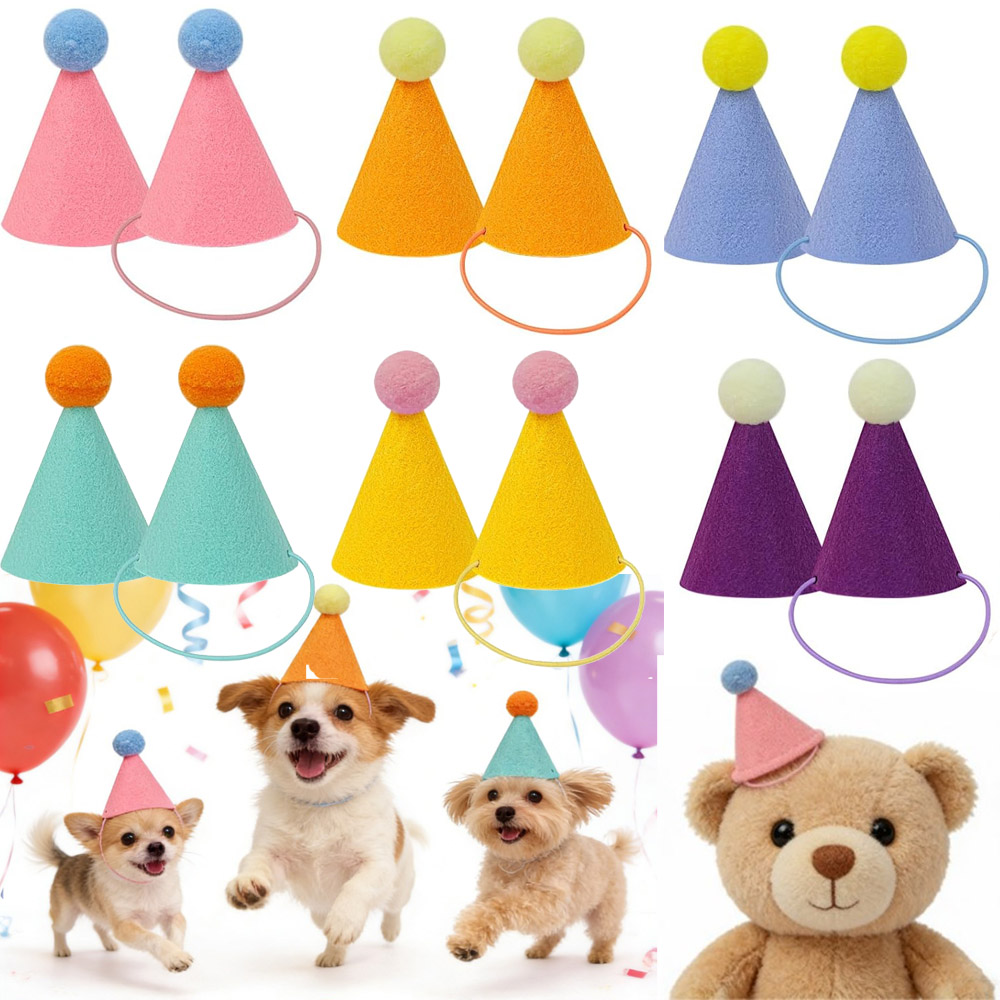 Party Hat Cone - Cappellini da festa per animali domestici,