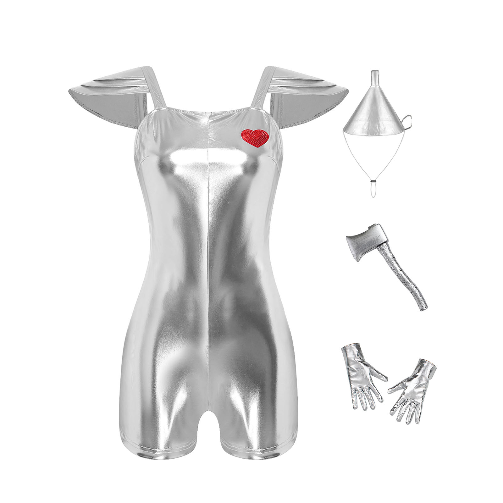 Tuta metallizzata lucida da do - Party Hat Cone recensione e prezzo